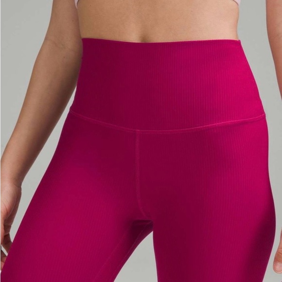 Lululemon Raspberry  align Ribbed high rise wild berry - Picture 3 of 5